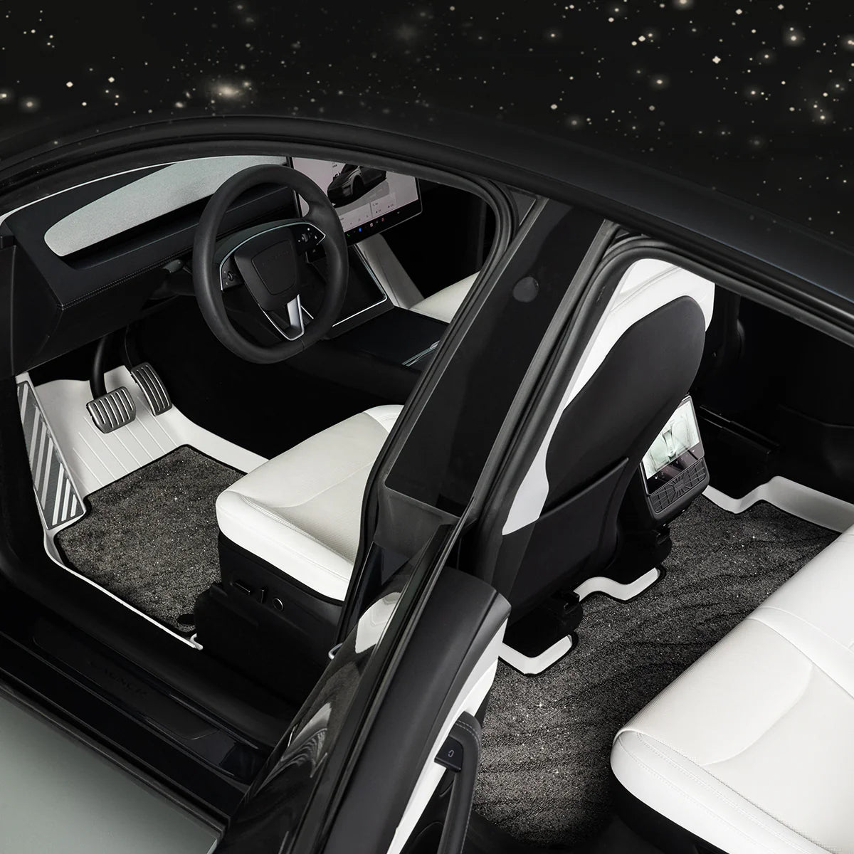 Galaxy Series Dual-Layer All-Weather Floor Liners For Tesla Model Y