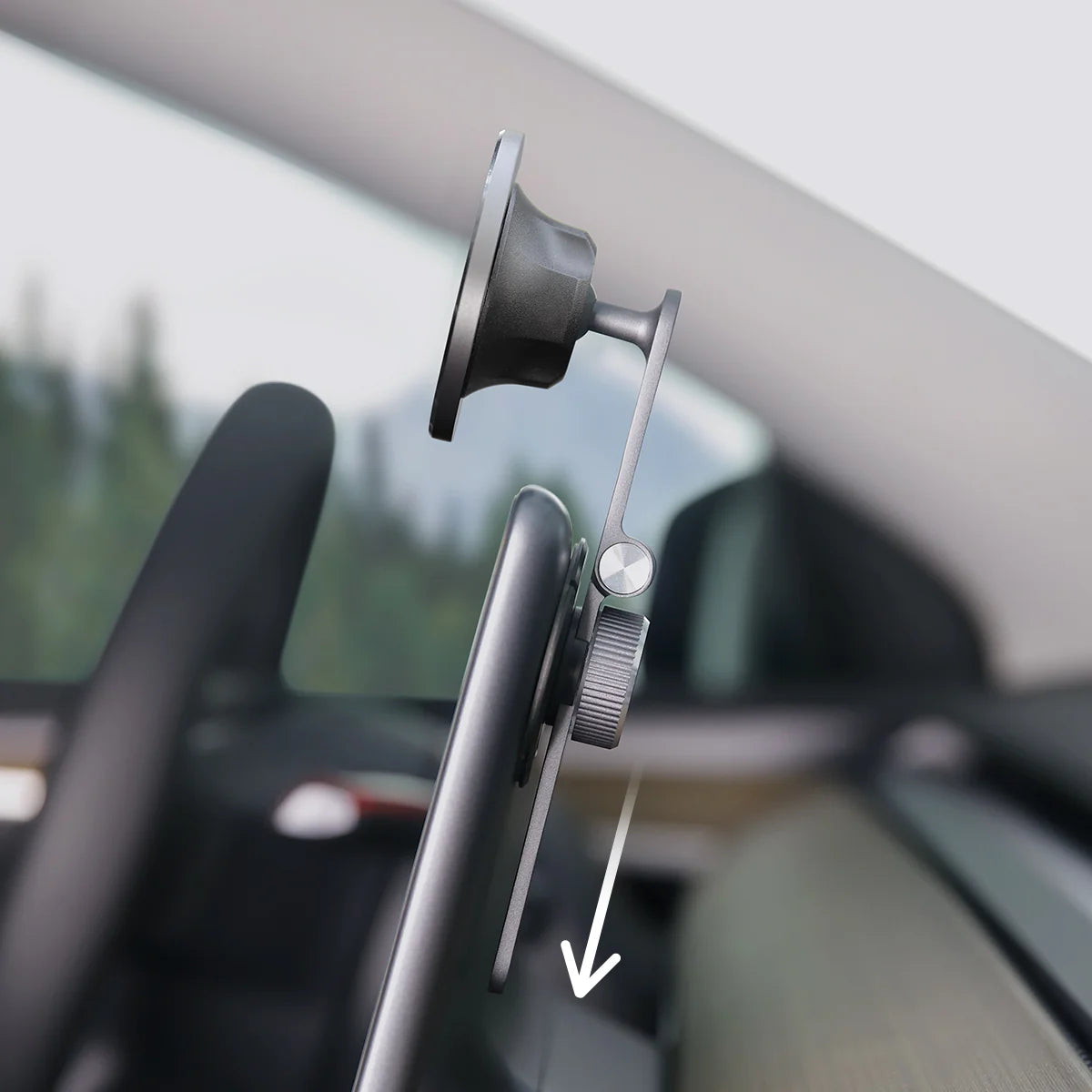 Foldable Magnetic Wireless Charging (Qi & MagSafe) Phone Holder for Tesla