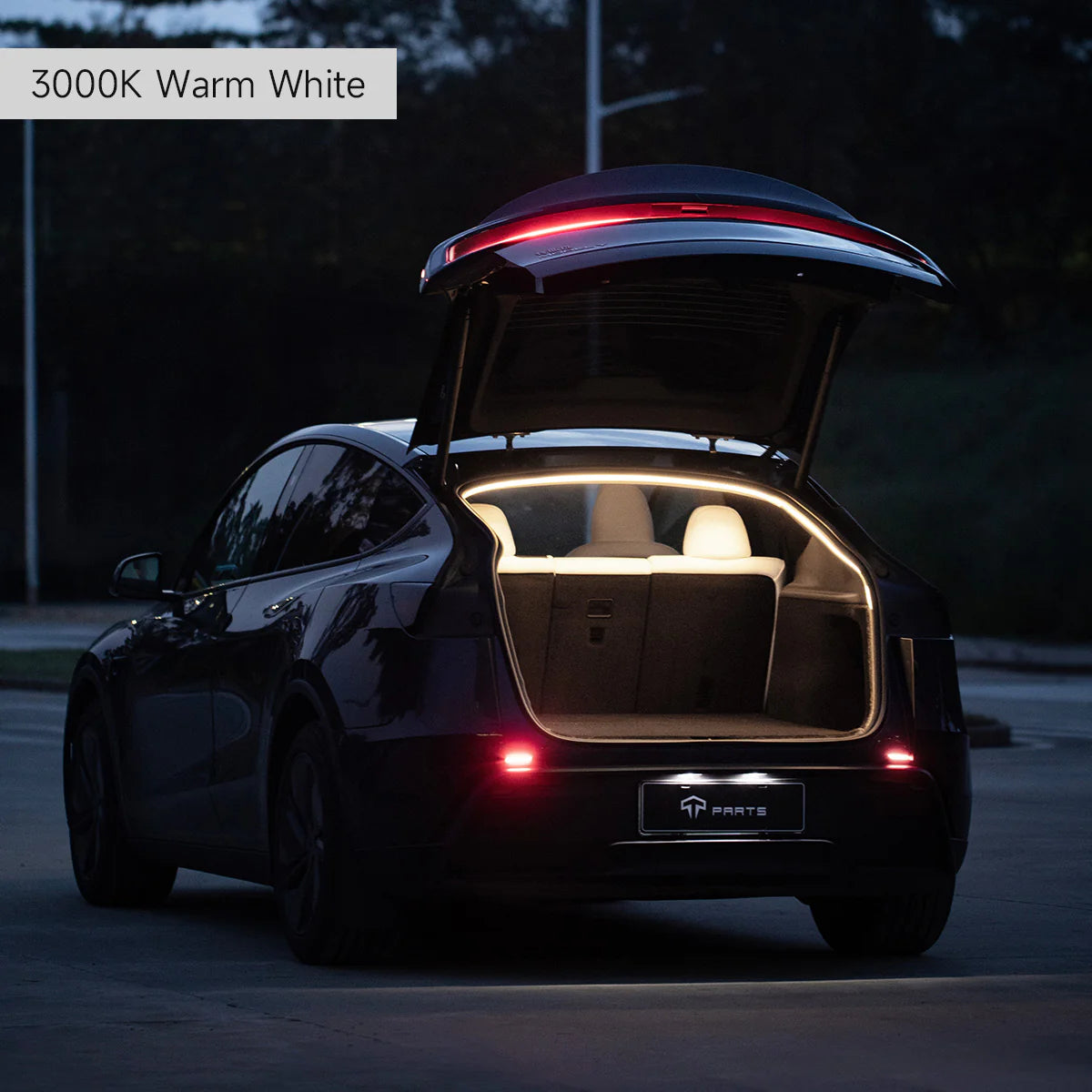 Dual-Mode Trunk LED Strip for Model Y – Warm & Cool White (3000K & 6000K)