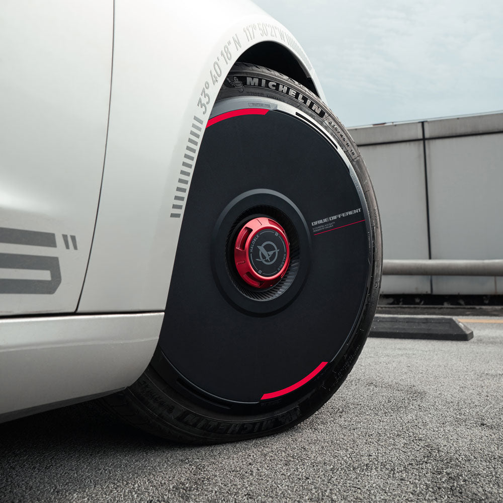 HALODISC 2 - Custom Numbers - Black | Wheel Covers for Tesla