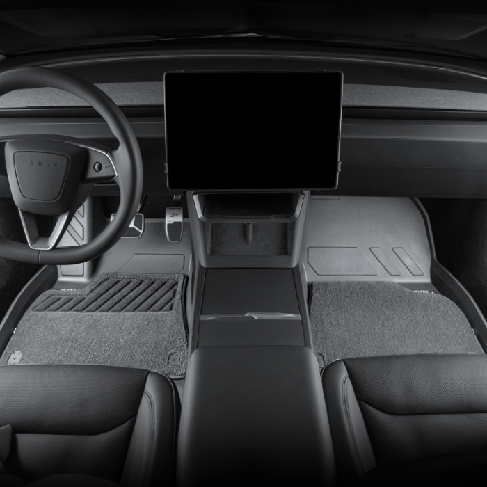 Floor Mats with Nylon Carpet Compatible with Tesla Model 3 Highland | All-Weather Protection - Full Set