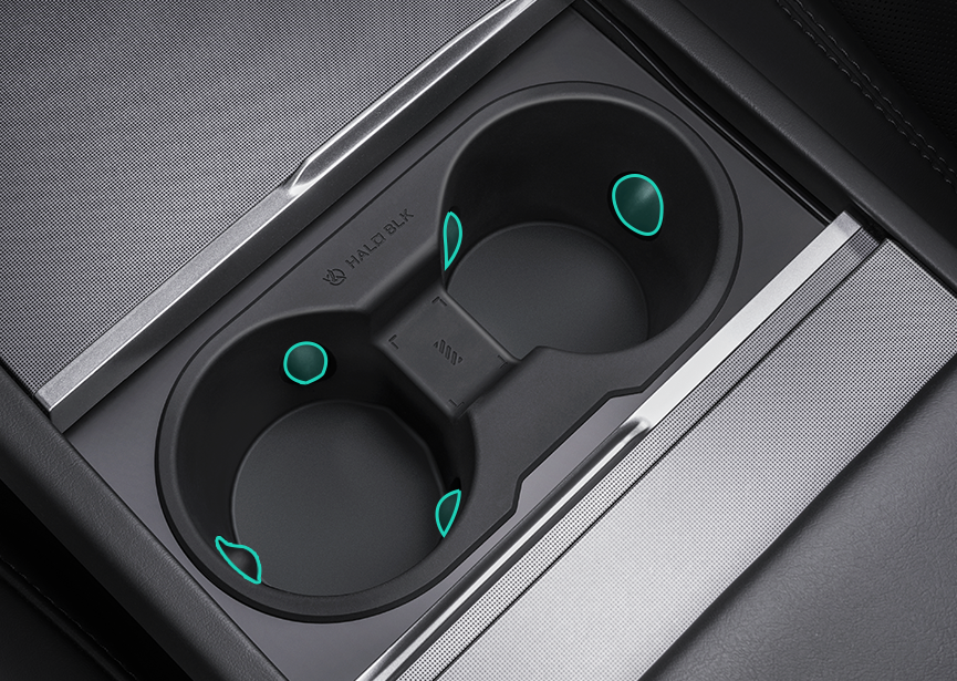 HALOBLK Center Console Cup Holder For Tesla Model 3 / Y / YL