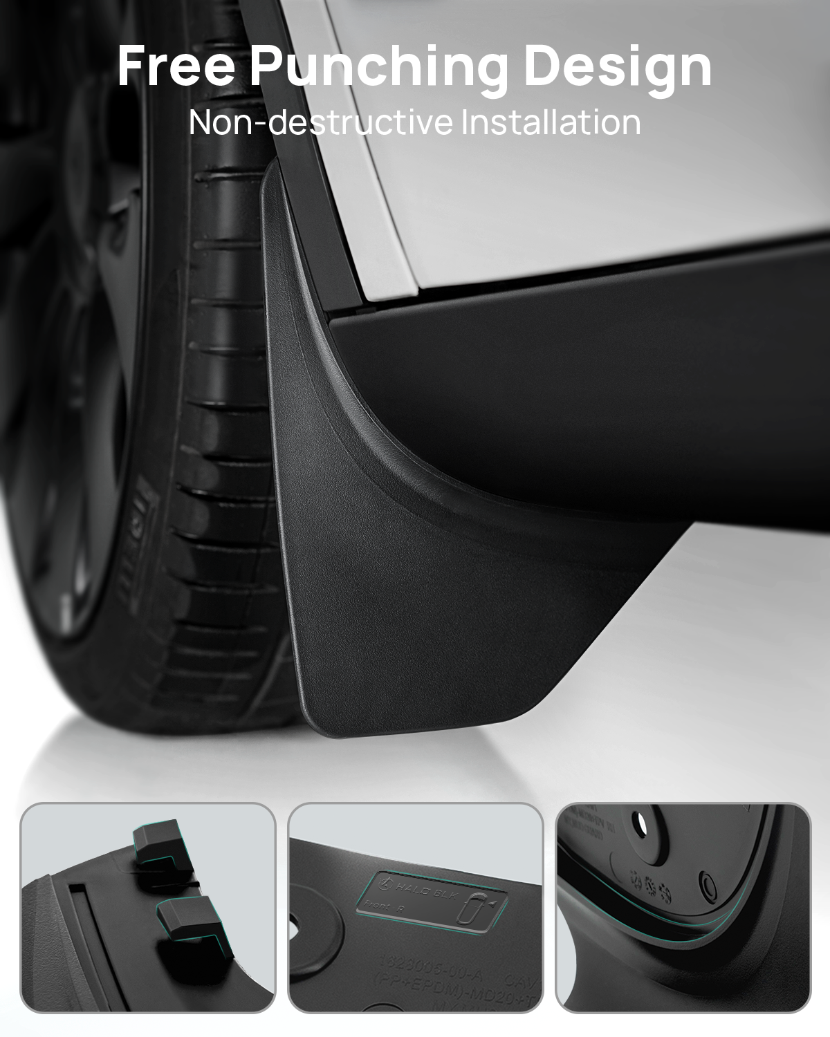 Haloblk Mud Flaps For Tesla Model Y
