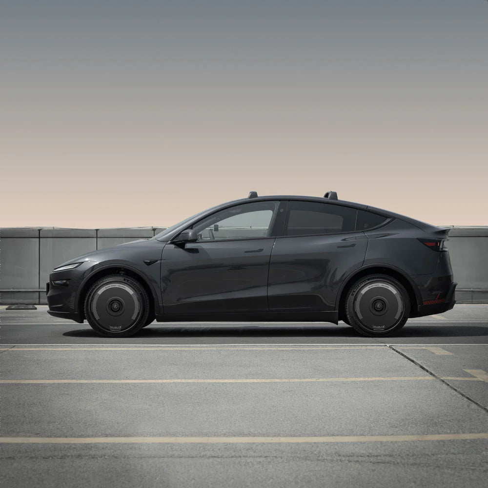 HALODISC 2 - SILVER TRACK Black | Wheel Covers for Tesla