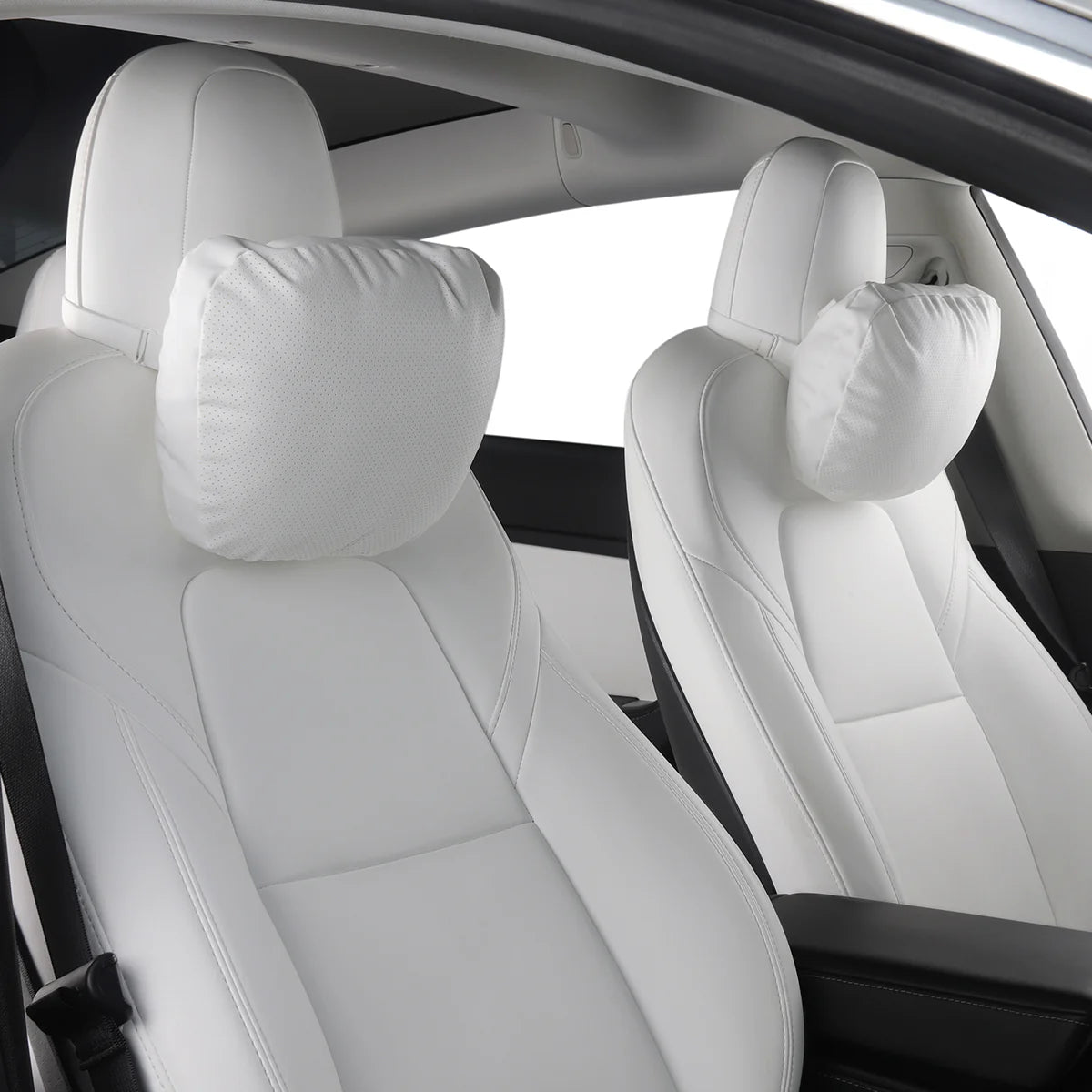 Leather Headrest Pillow For Tesla (Filled With Dupont™ Sorona® Sustainable Bio Padding)
