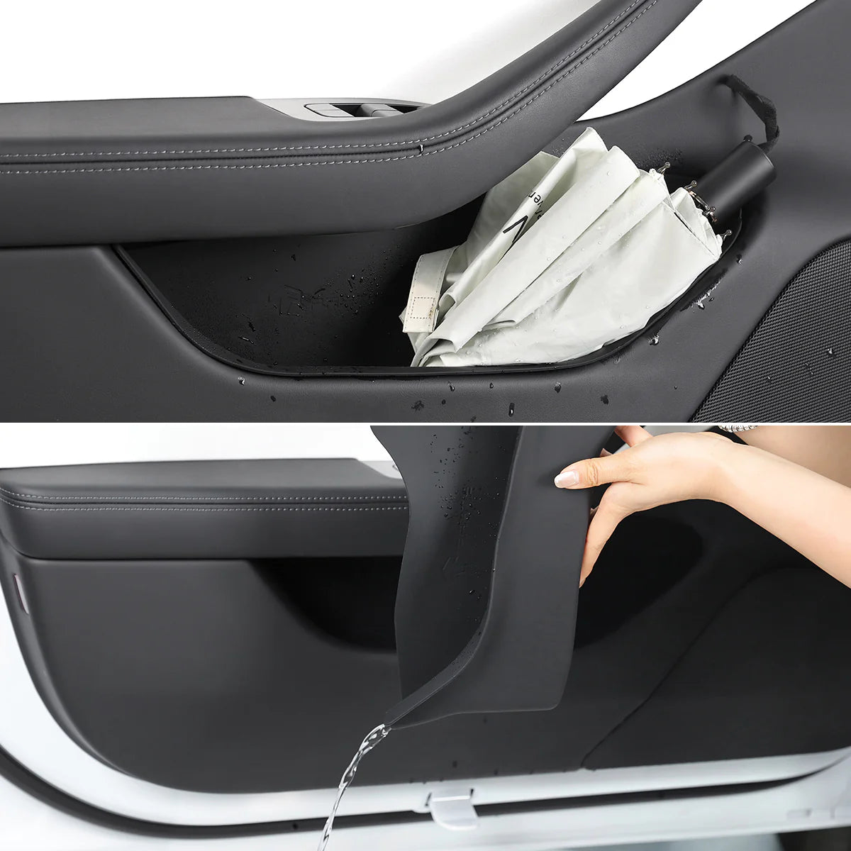 Silicone Door Side Storage Compartment Set for Model 3 Highland