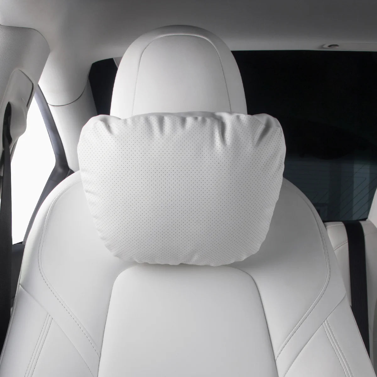 Leather Headrest Pillow For Tesla (Filled With Dupont™ Sorona® Sustainable Bio Padding)