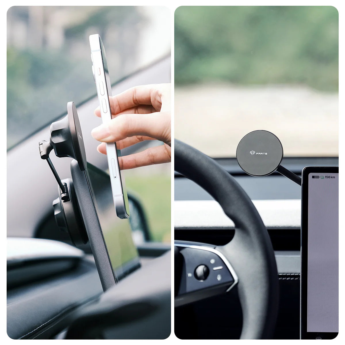 Vacuum Suction Phone Holder for Tesla