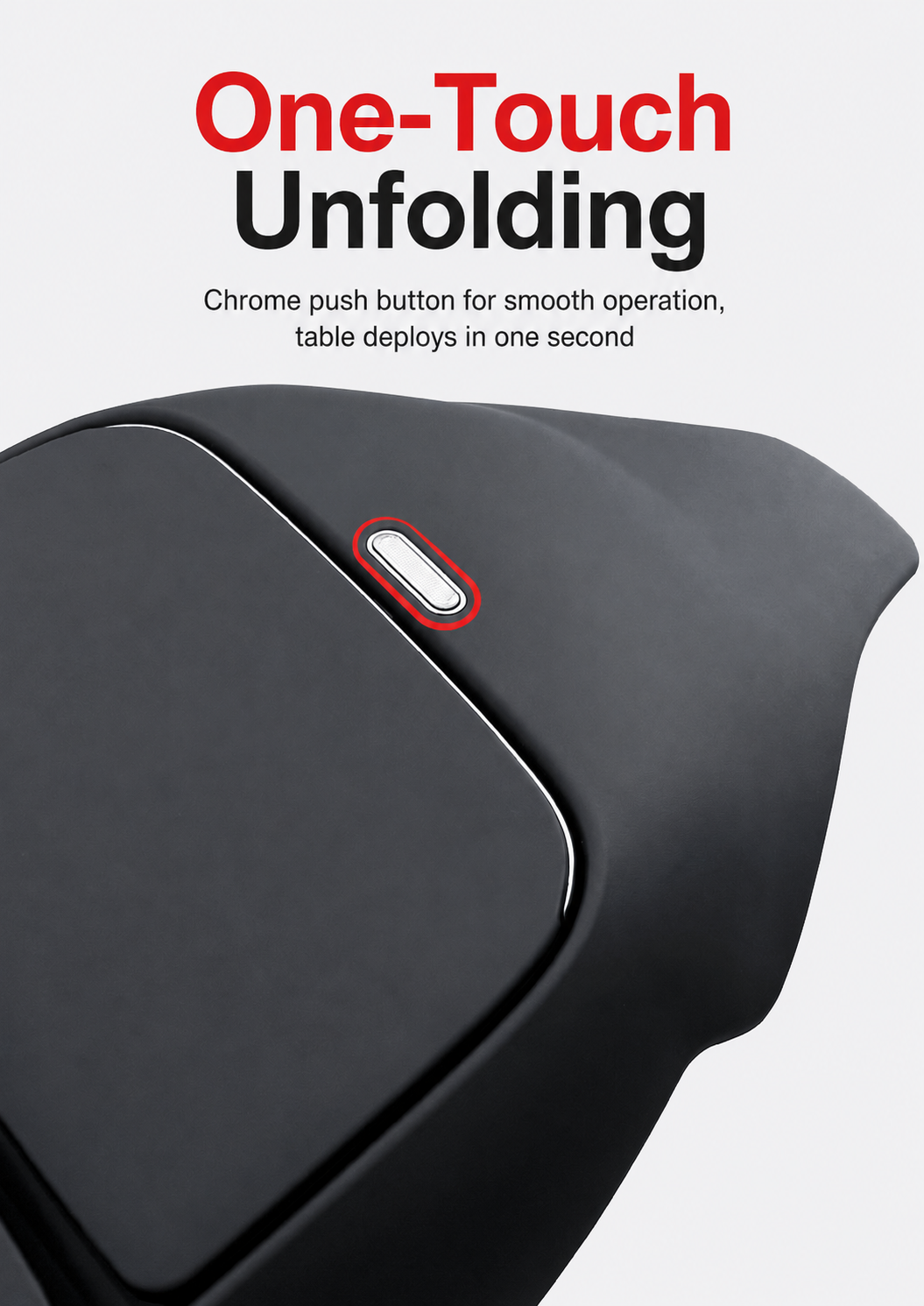Seatback Folding Table for Tesla Model YL | Fully Wrapped in Nappa Leather