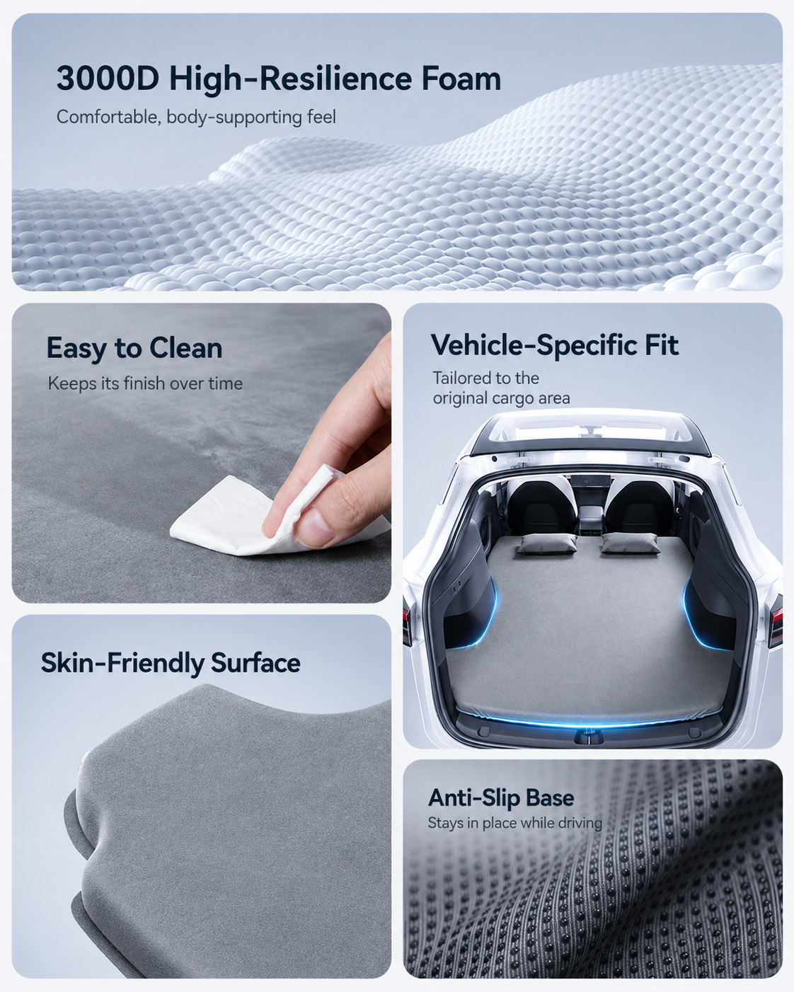 Sleep Pad for Tesla Model Y | Flatter Sleeping Setup