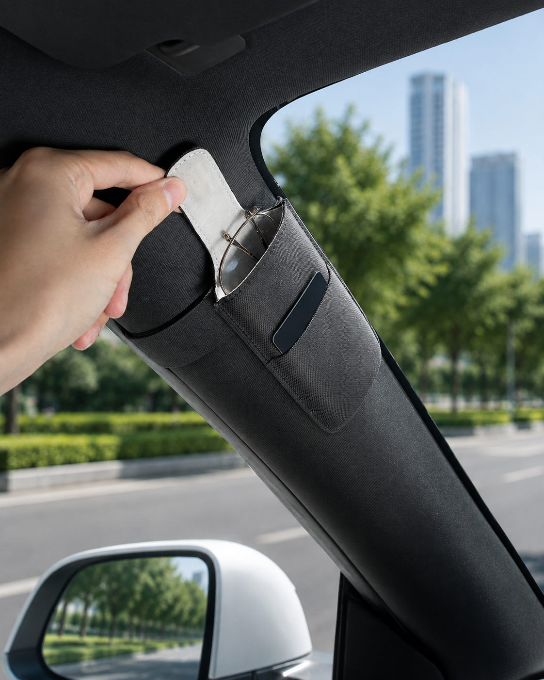 Magnetic A-Pillar Eyeglass Case for Tesla Model 3 / Y / YL
