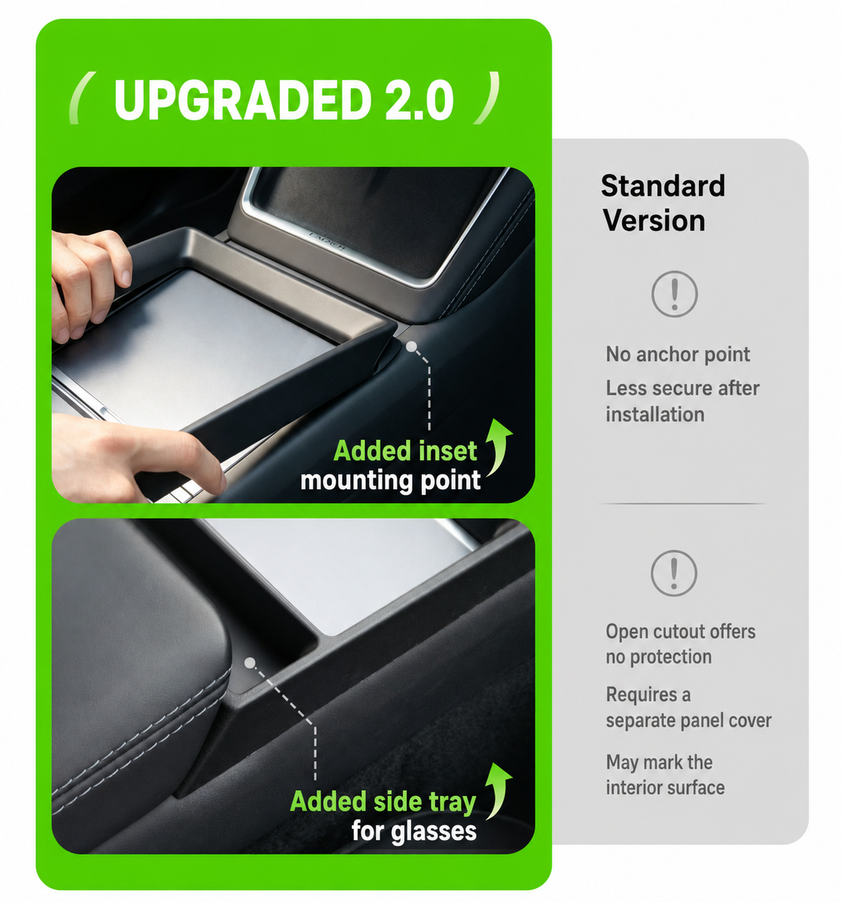 Center Console Tray 2.0 for Tesla Model 3 / Y / YL