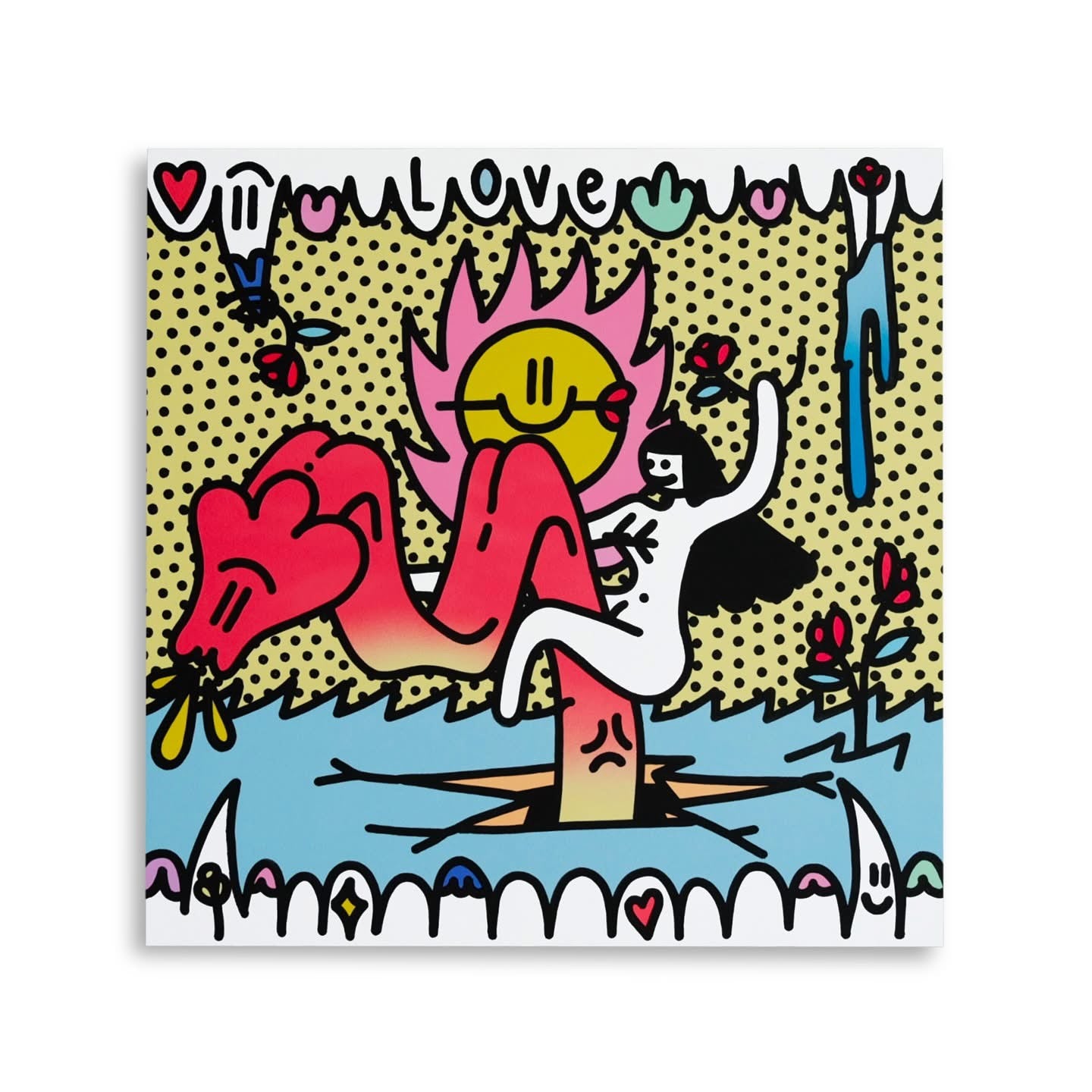 No. 12 - Love - YOK Artist Edition 1/1 - Halodisc 2 For Tesla Wheel Cover