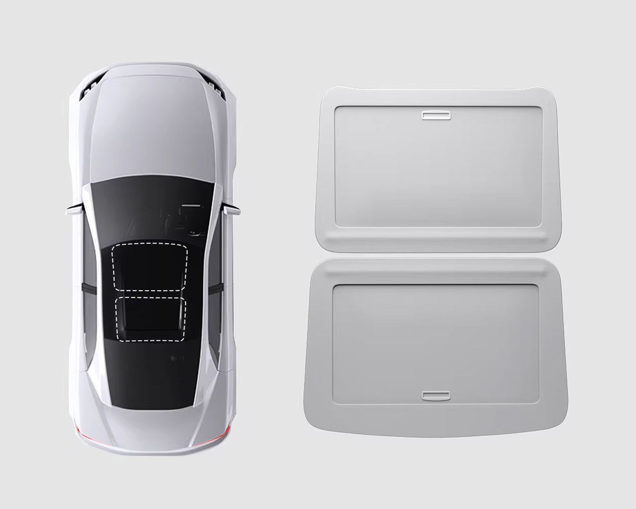 Retractable Roof Sunshade for Tesla Model Y / YL / 3 | Nano Honeycomb, Magnetic Install, Anti-Sag Heat Shield