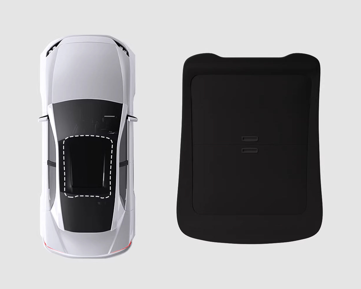Retractable Roof Sunshade for Tesla Model Y / YL / 3 | Nano Honeycomb, Magnetic Install, Anti-Sag Heat Shield