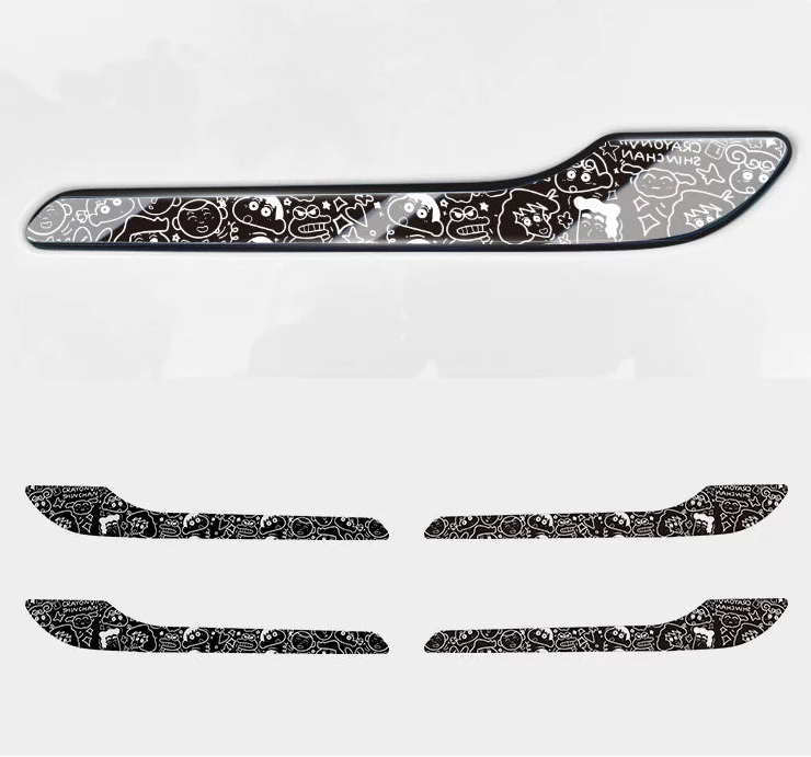 Ultra-Thin Metallic Door Handle Protective Trim for Tesla Model 3 / Y / YL