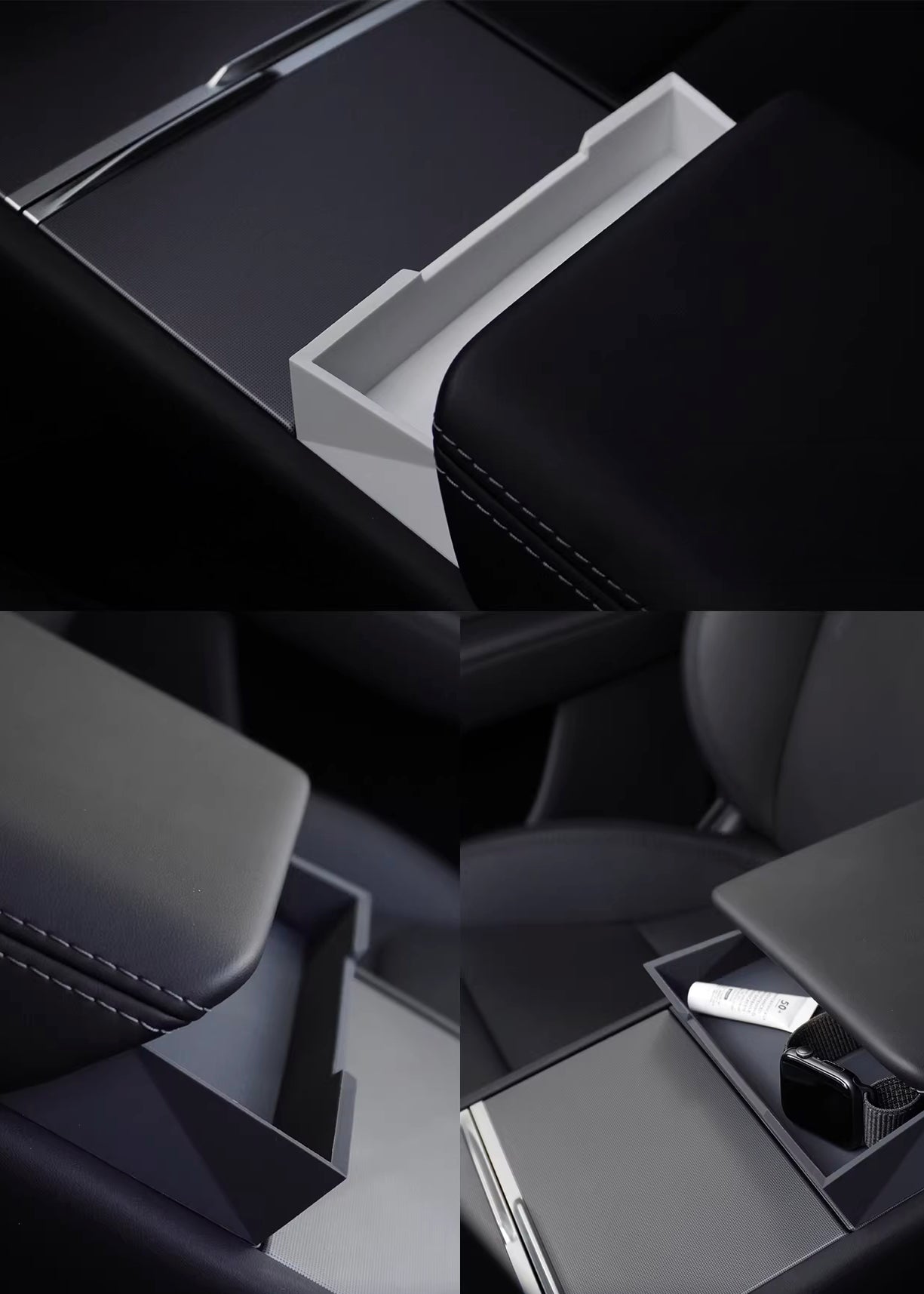 Armrest Secret Storage Tray For Tesla Model Y / 3