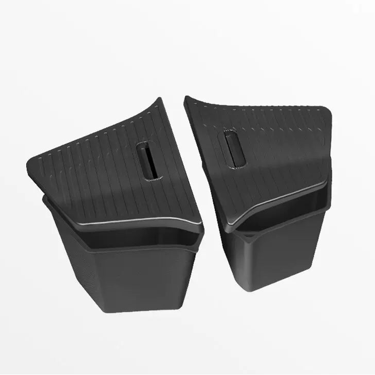 Rear Trunk Side Storage Bins with Lids for Tesla Model Y / YL / 3 (Pair)