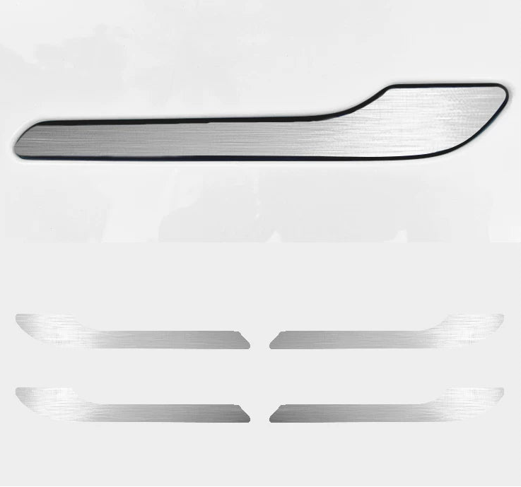 Ultra-Thin Metallic Door Handle Protective Trim for Tesla Model 3 / Y / YL
