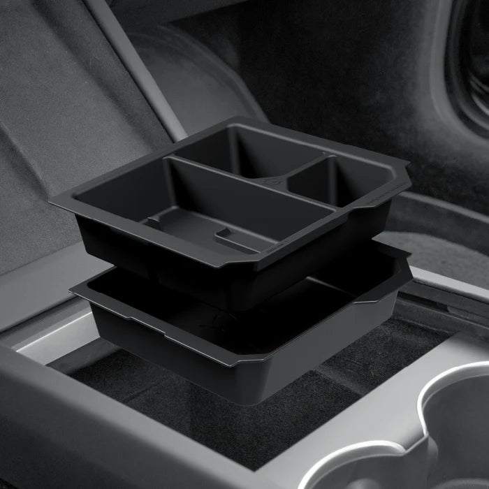 HALOBLK Center Console Organizer + Armrest Storage Box for Tesla Model 3 / Y / YL