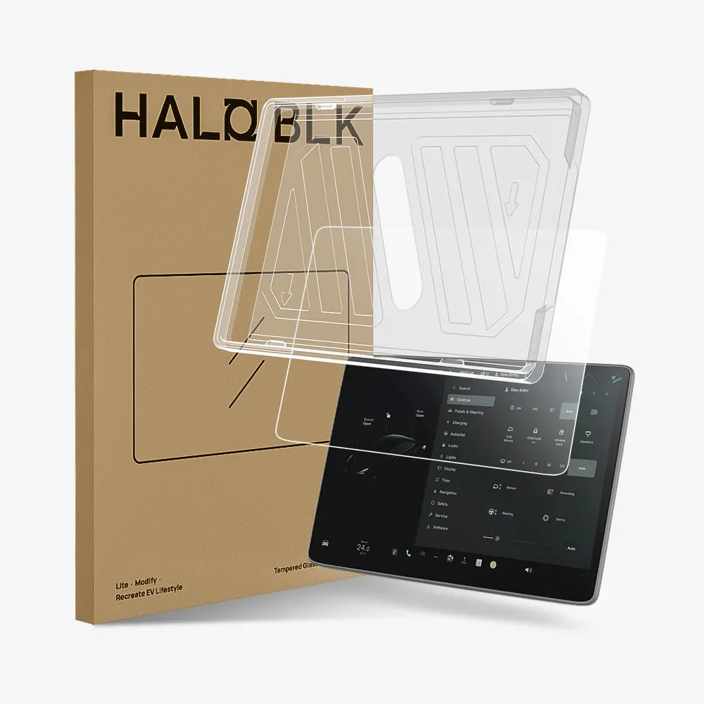 Tempered Glass Screen Protector (Front + Rear) For Tesla Model Y / YL