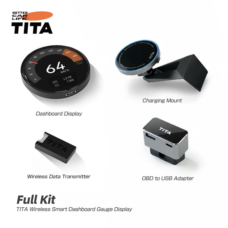 TITA Wireless Smart Dashboard Gauge Display – Mini HUD for Tesla Model 3 / Y / YL