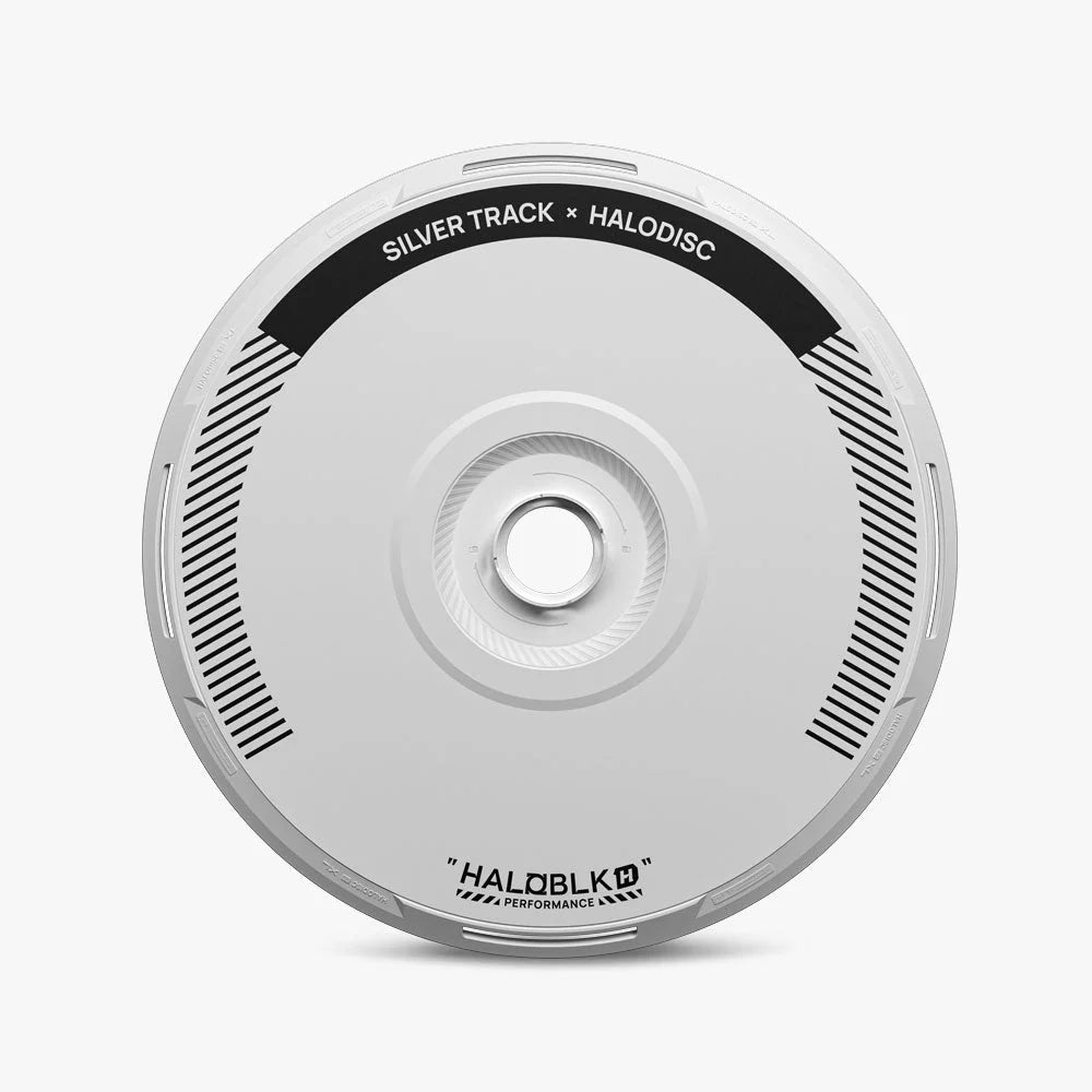 HALODISC 2 - SILVER TRACK White | Wheel Covers for Tesla