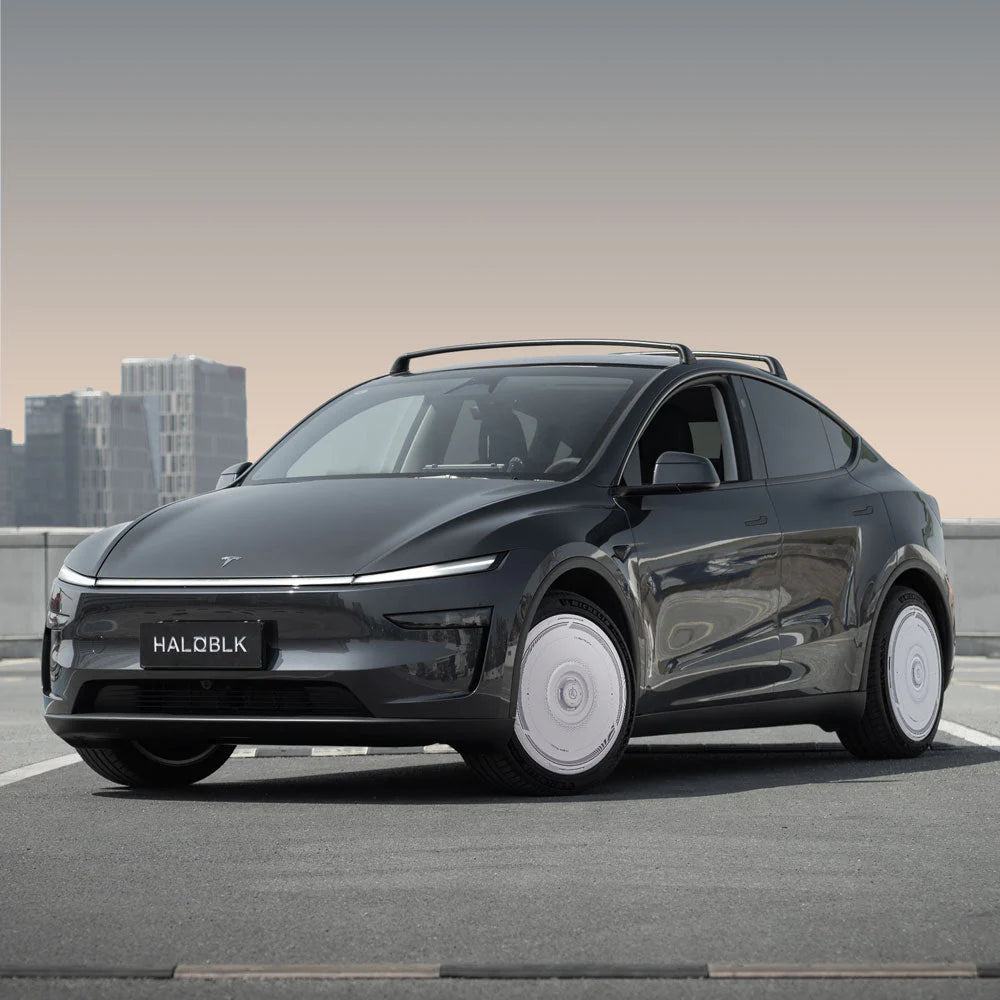 HALODISC 2 - CyberTrack White | Wheel Covers for Tesla