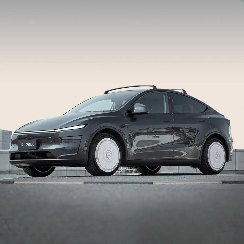 HALODISC 2 - CyberTrack White | Wheel Covers for Tesla