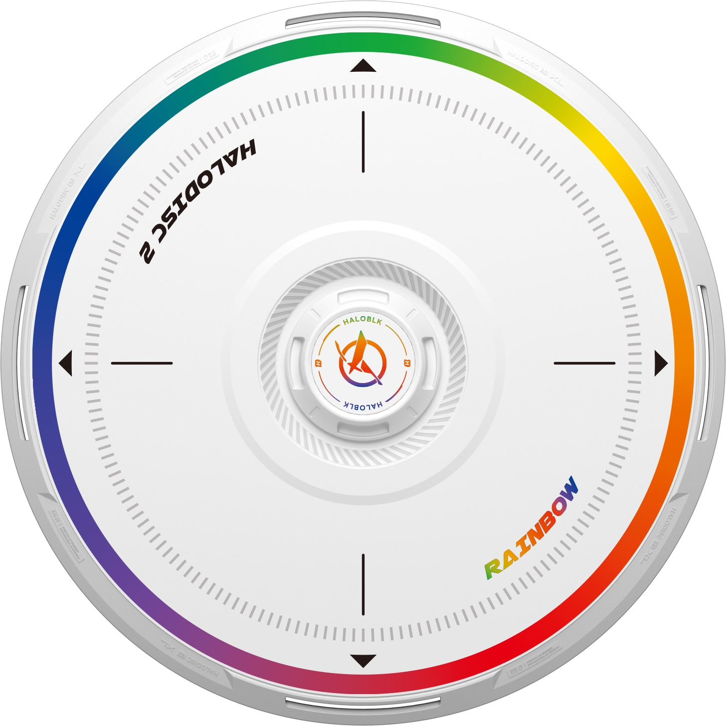 HALODISC 2 - RAINBOW ROAD White| Wheel Covers for Tesla