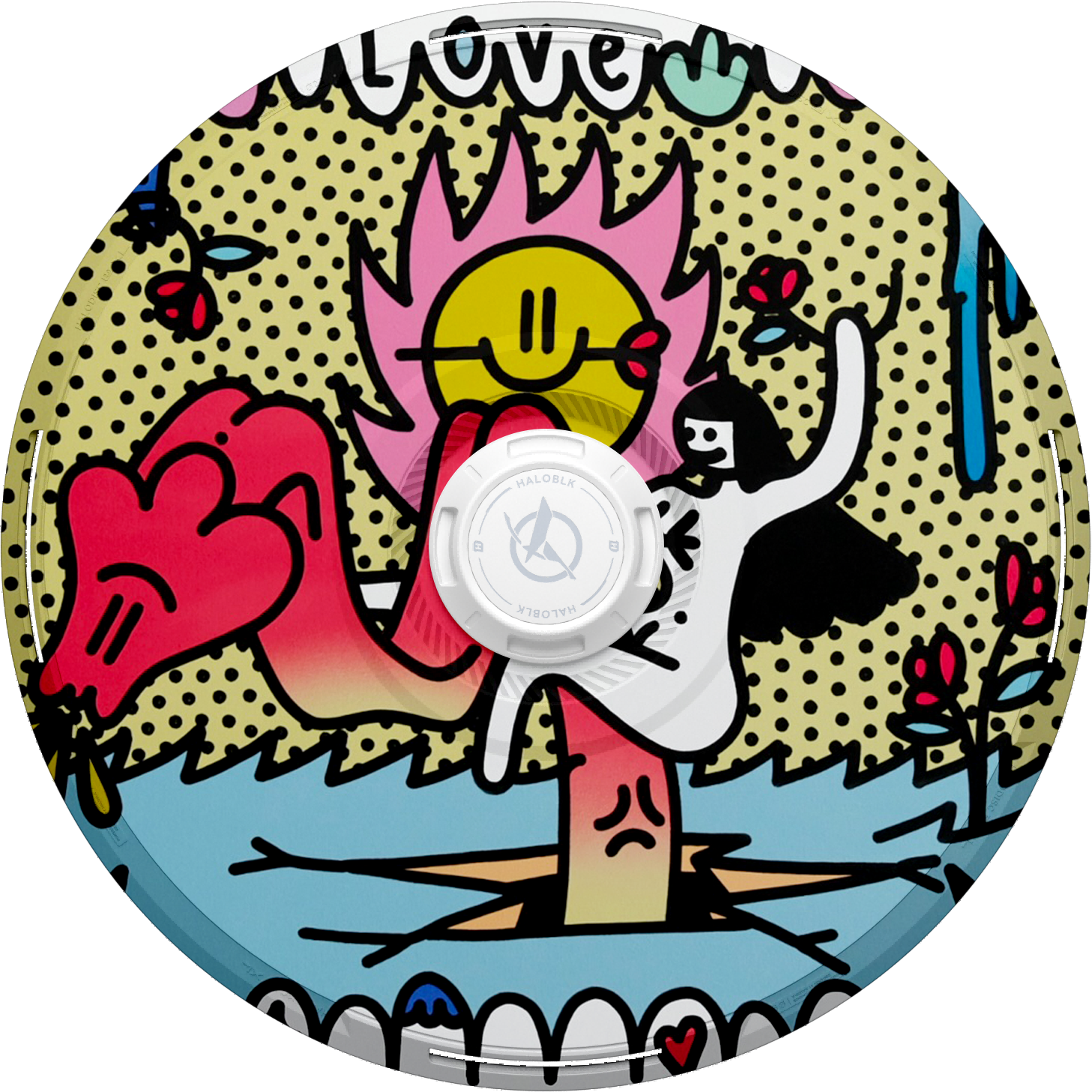 No. 12 - Love - YOK Artist Edition 1/1 - Halodisc 2 For Tesla Wheel Cover